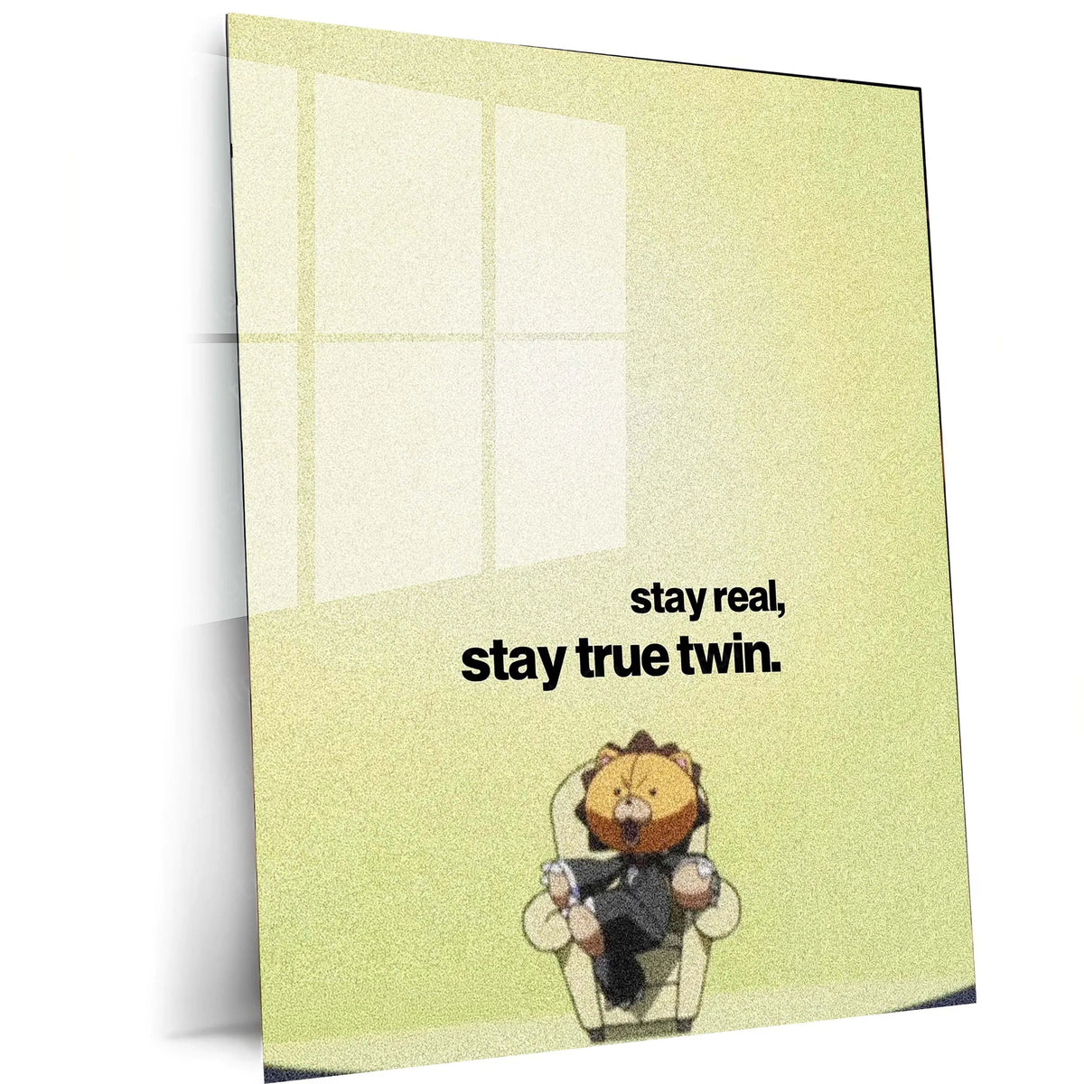 Quote Metal Poster | Stay Real, Stay True Twin Quote Metal Frame Wall Art - TURTLEWINGS 