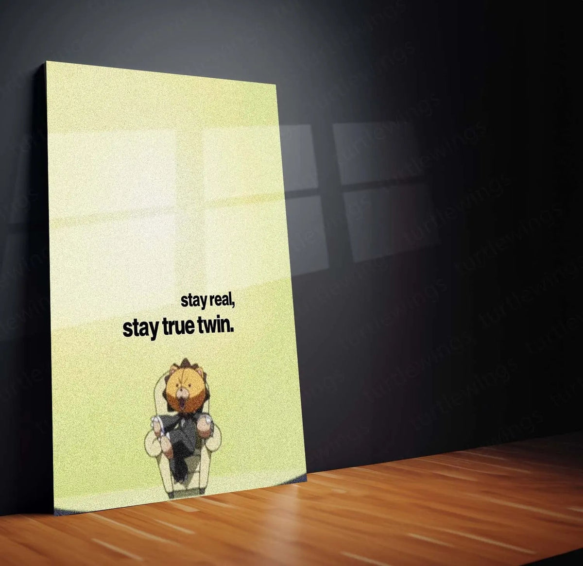 Quote Metal Poster | Stay Real, Stay True Twin Quote Metal Frame Wall Art - TURTLEWINGS 
