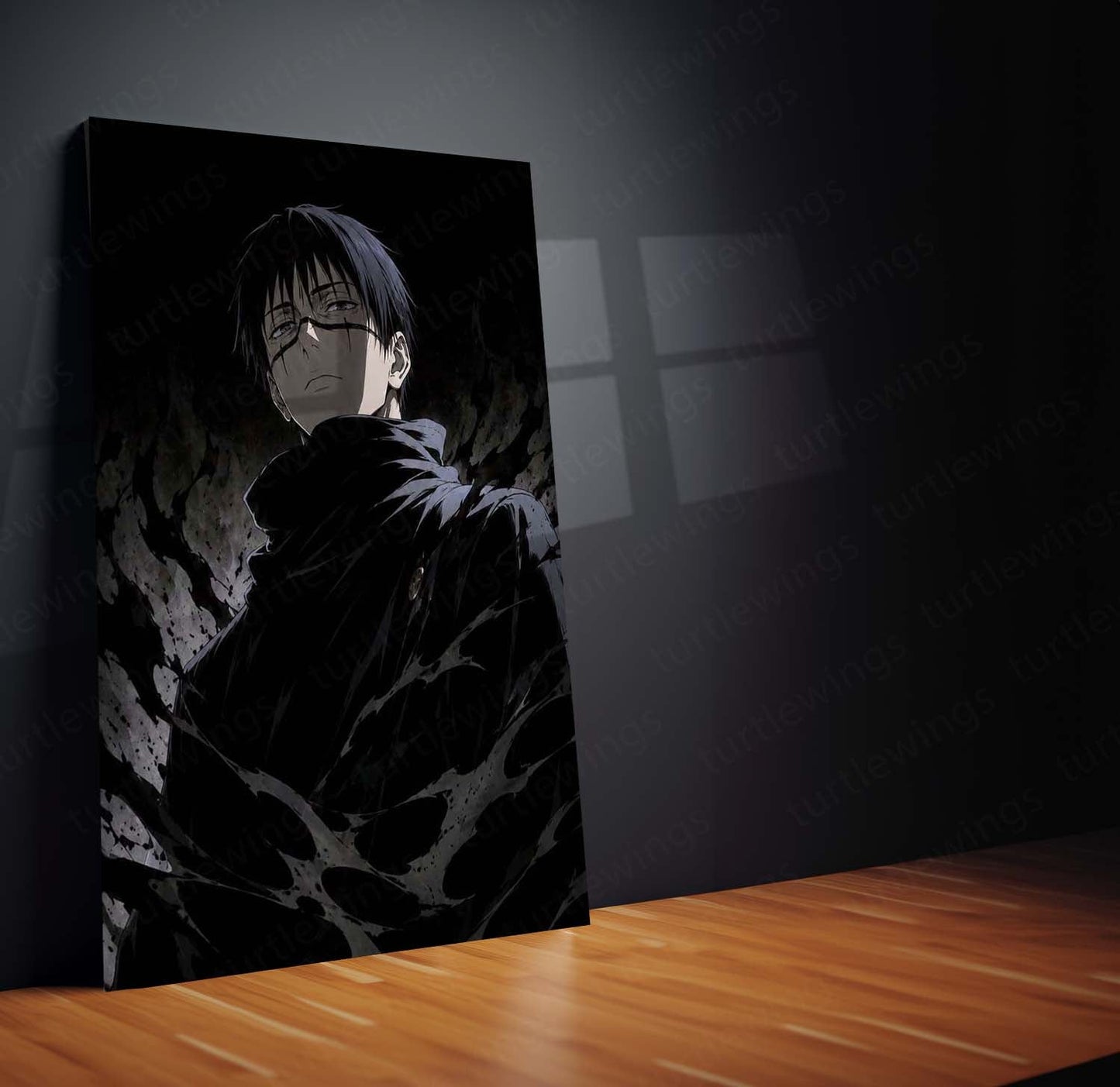 Anime Metal Poster | Kento Nanami Jujutsu Kaisen Dark Monochrome Wall Art