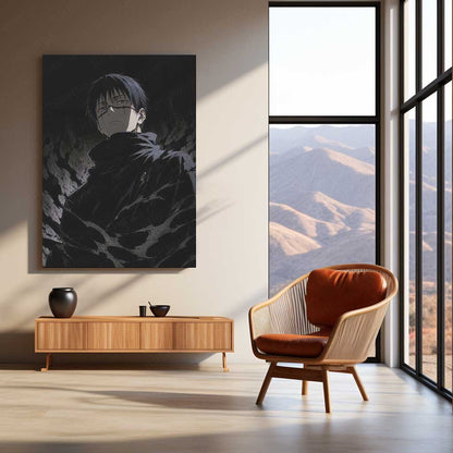 Anime Metal Poster | Kento Nanami Jujutsu Kaisen Dark Monochrome Wall Art
