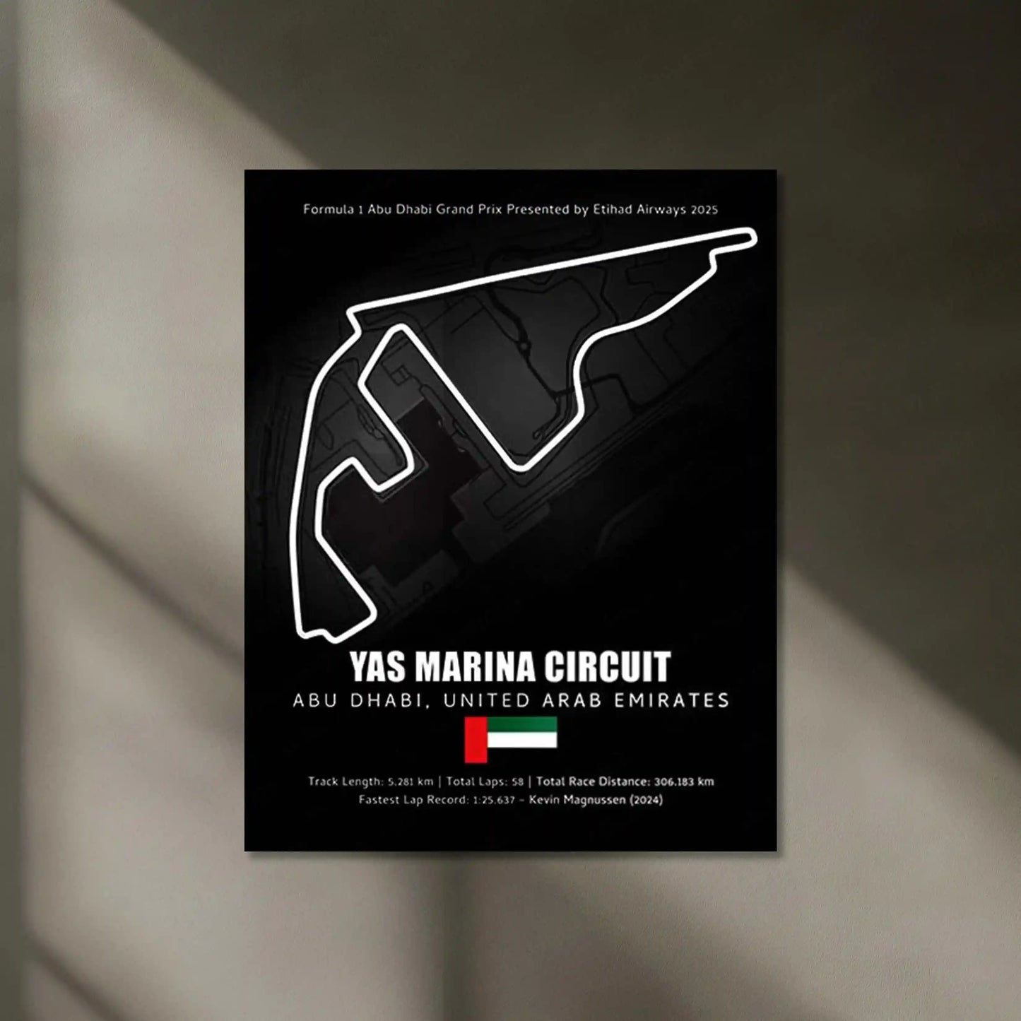 LED | 🏁 Yas Marina Circuit Neon LED Metal Poster – Glowing Abu Dhabi F1 Track Wall Art - TURTLEWINGS