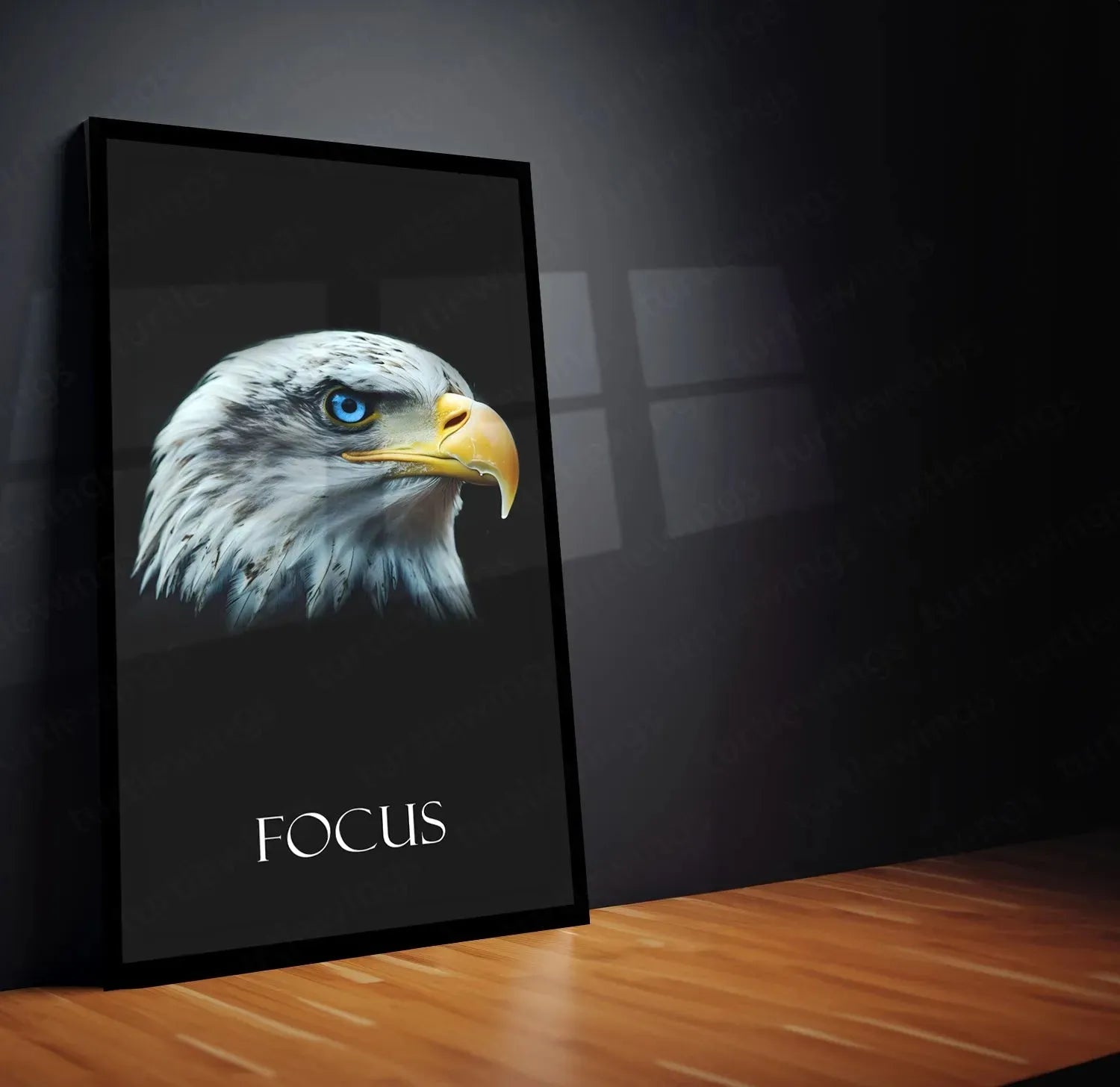 Urban aesthetic Metal Poster | Discipline, Execute, Focus – Motivational 3-Piece Metal Poster Set Fox Egale Lion | With Frame - TURTLEWINGS 