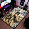 Nanami Kento Area Flat Rug | Jujutsu Kaisen Anime Flat Rug | Manga Panel Gaming Room Flat Rug | Modern Anime Home Décor