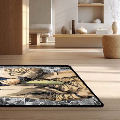 Nanami Kento Area Flat Rug | Jujutsu Kaisen Anime Flat Rug | Manga Panel Gaming Room Flat Rug | Modern Anime Home Décor