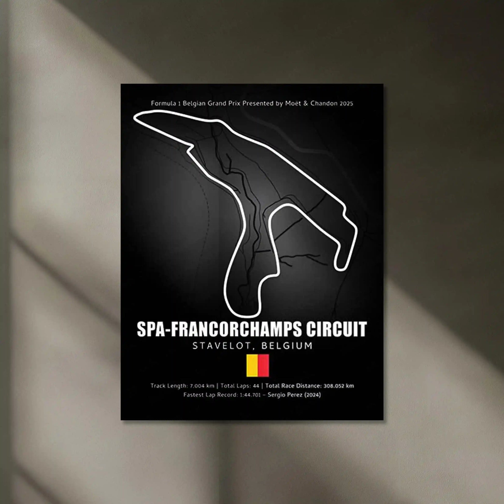 LED | 🏁 Spa-Francorchamps Circuit Neon LED Metal Poster – Legendary Belgium F1 Track Wall Art - TURTLEWINGS