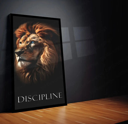 Urban aesthetic Metal Poster | Discipline, Execute, Focus – Motivational 3-Piece Metal Poster Set Fox Egale Lion | With Frame - TURTLEWINGS 