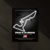 LED | 🇺🇸 Circuit of the Americas Neon LED Metal Poster – Glowing USA F1 Track Wall Art (COTA)
