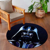 Darth Vader Star Wars Circular Floor Mat (3 mm Thick) | Anti-Slip Printed Round Flat Rug for Bedroom, Gaming Room & Sci-Fi Decor | TORIO