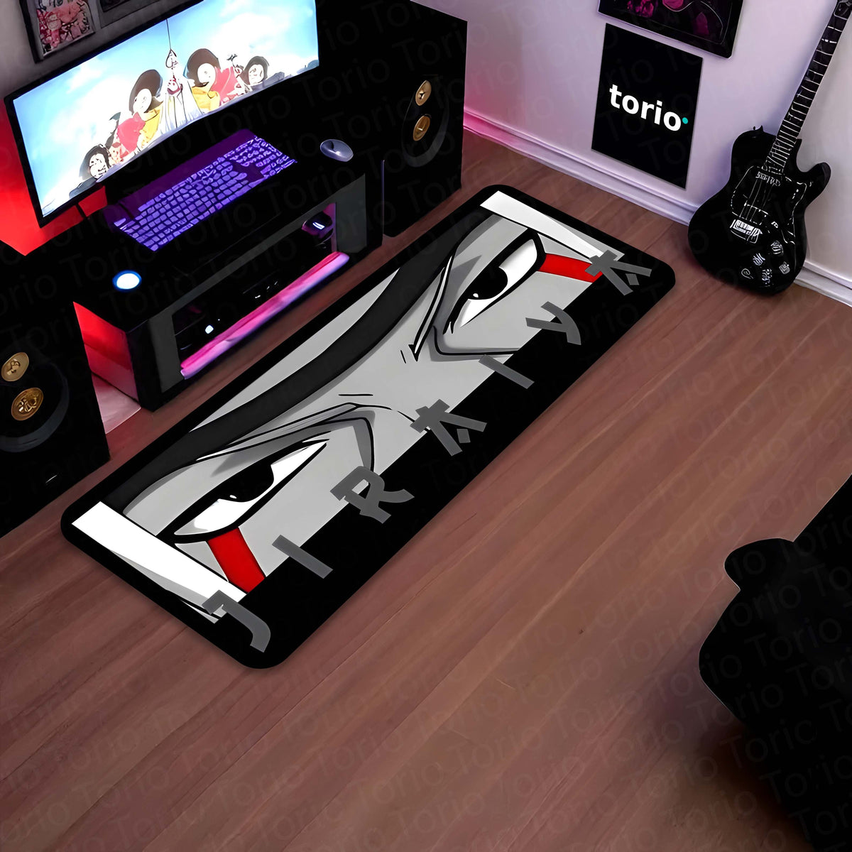 Jiraiya Sage Eye Anime Floor Mat | Anti-Slip Printed Flat Rug for Bedroom, Gaming Room & Anime Decor | TORIO