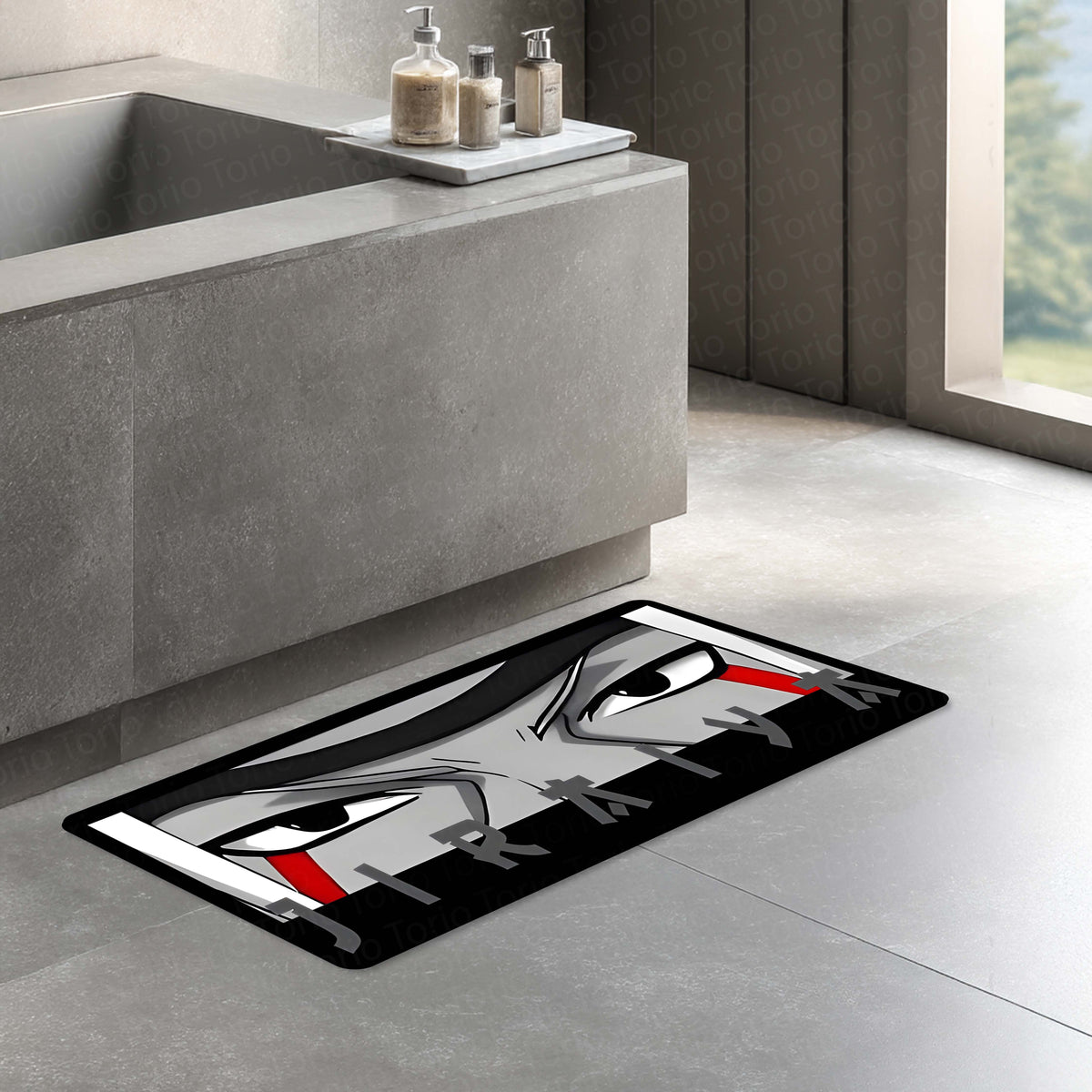 Jiraiya Sage Eye Anime Floor Mat | Anti-Slip Printed Flat Rug for Bedroom, Gaming Room & Anime Decor | TORIO