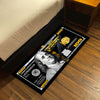 Benjamin Franklin Black & Gold Dollar Money Flat Rug | Bedside Runner  Luxury Currency Design