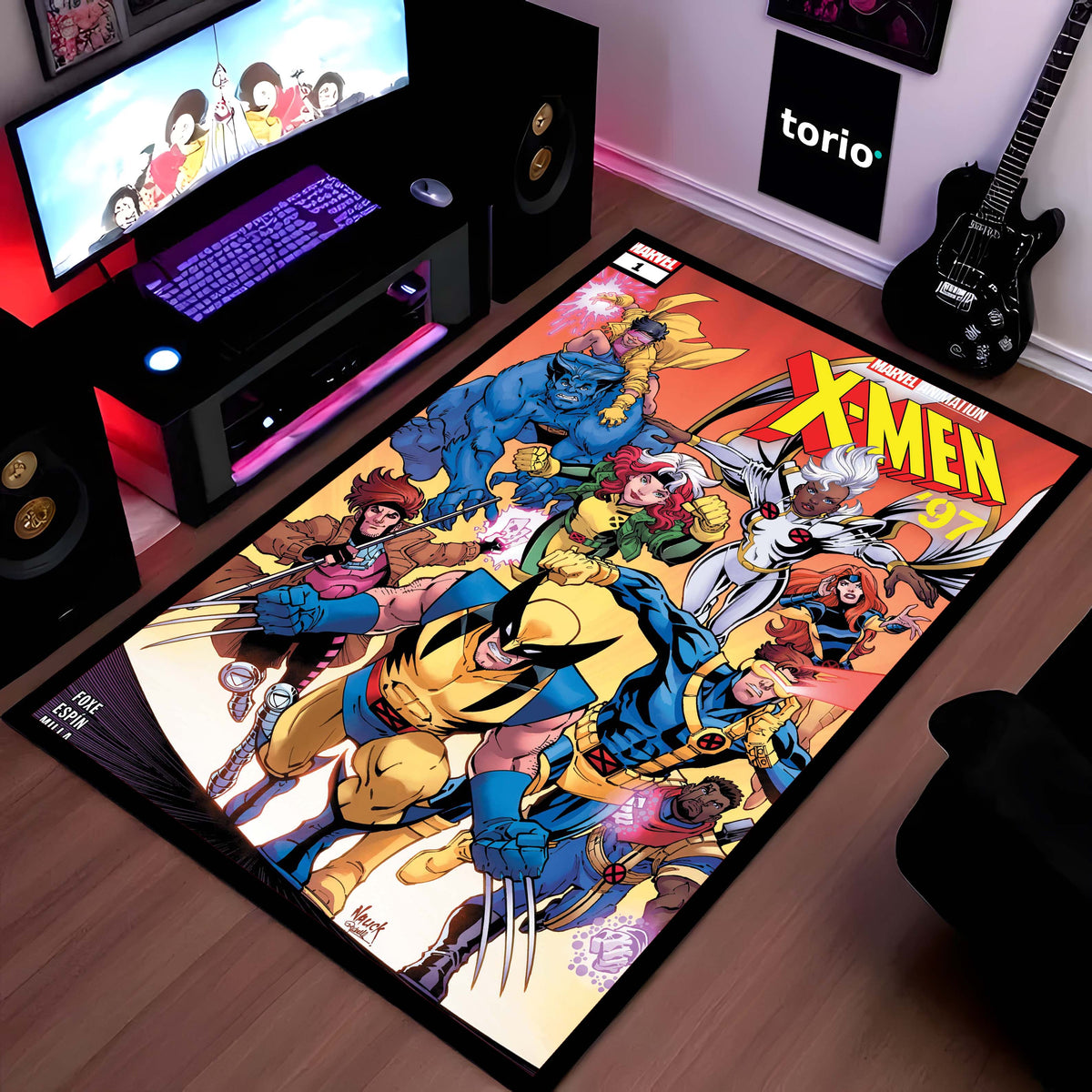 The Amazing Spider-Man Floor Mat | Classic Marvel Comic Cover Flat Rug | Anti-Slip 3mm Absorbent Superhero Floor Mat for Gaming Room, Bedroom & Fan Cave