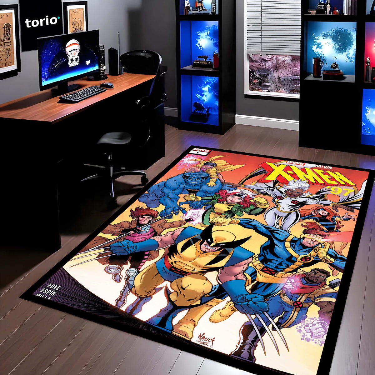 The Amazing Spider-Man Floor Mat | Classic Marvel Comic Cover Flat Rug | Anti-Slip 3mm Absorbent Superhero Floor Mat for Gaming Room, Bedroom & Fan Cave