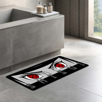 Shisui Uchiha Mangekyō Sharingan Eye Anime Floor Mat | Anti-Slip Printed Flat Rug for Bedroom, Gaming Room & Anime Decor | TORIO