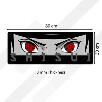 Shisui Uchiha Mangekyō Sharingan Eye Anime Floor Mat | Anti-Slip Printed Flat Rug for Bedroom, Gaming Room & Anime Decor | TORIO