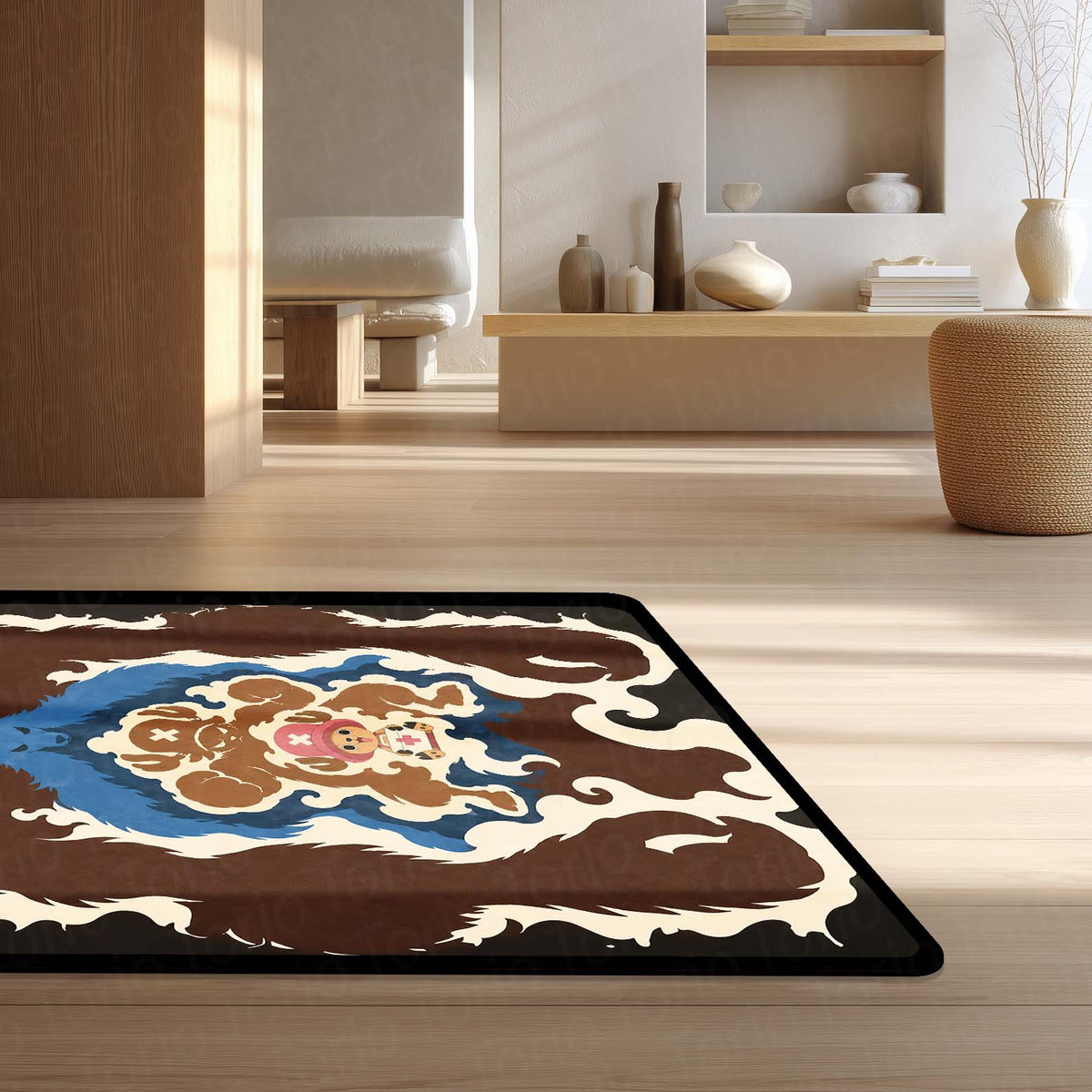 One Piece Tony Tony Chopper Area Flat Rug | Monster Point & Reindeer Transformation Anime Design | Premium Anti-Slip Flat Area Flat Rug