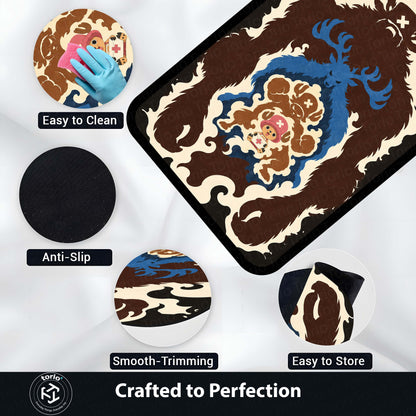 One Piece Tony Tony Chopper Area Flat Rug | Monster Point & Reindeer Transformation Anime Design | Premium Anti-Slip Flat Area Flat Rug