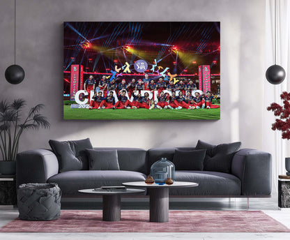 RCB Champion Celebration Metal Poster | IPL 2026 Trophy Winning Cricket Wall Art for Fans 02