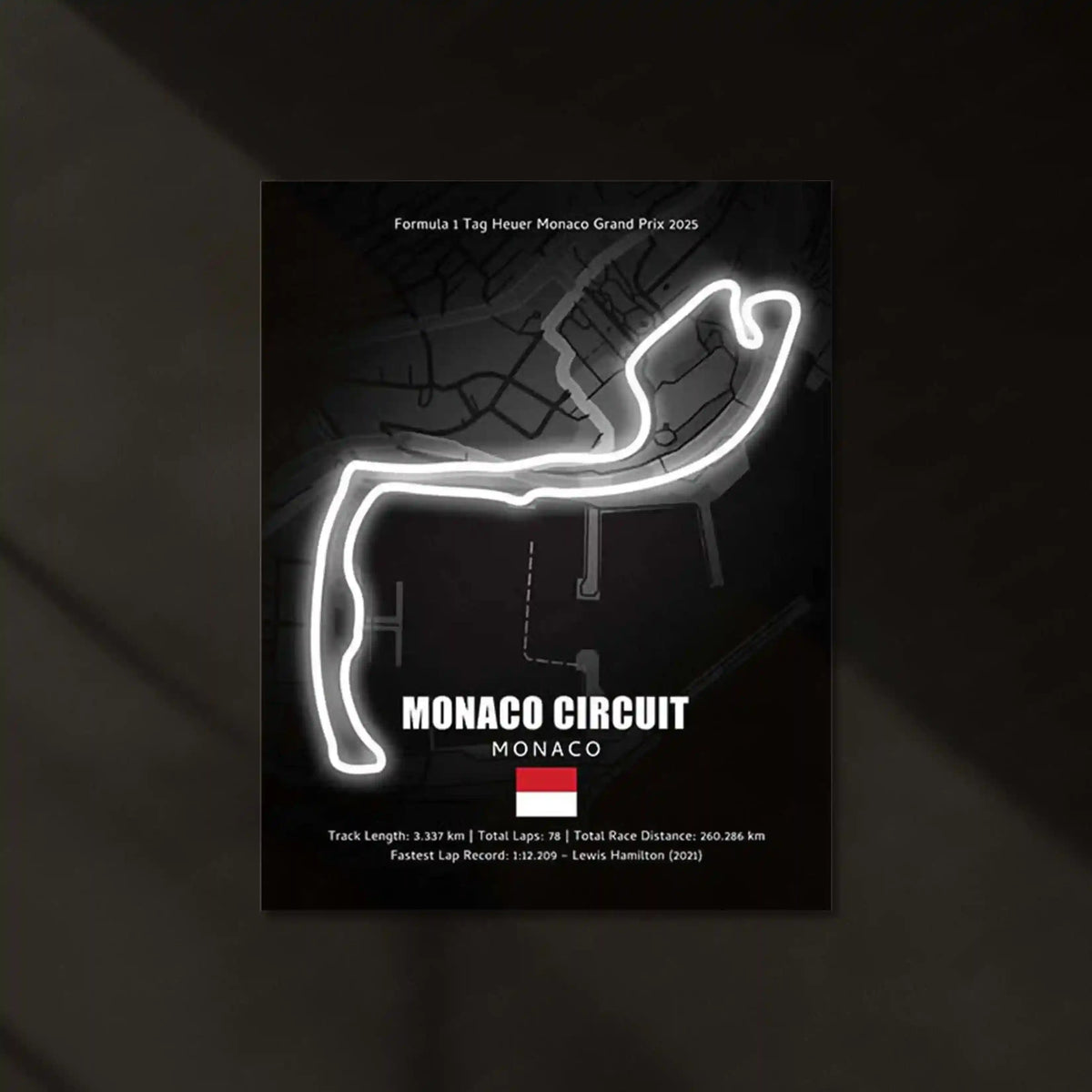 LED | 🏎️ Monza Circuit Neon LED Metal Poster – Glowing Temple of Speed Wall Art - TURTLEWINGS
