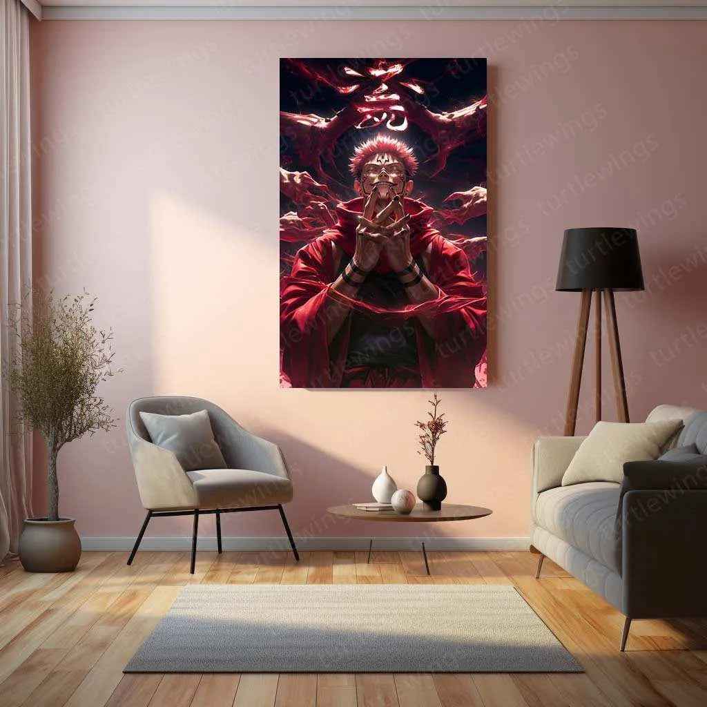 Sukuna – Jujutsu Kaisen Metal Poster - TURTLEWINGS