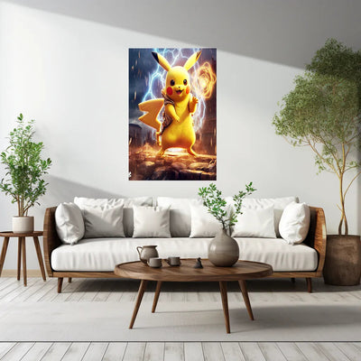 Pikachu Metal Poster ppokemonn - TURTLEWINGS