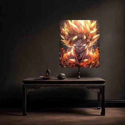 Goku Metal Poster | dbz Super Saiyan Wall Art - TURTLEWINGS
