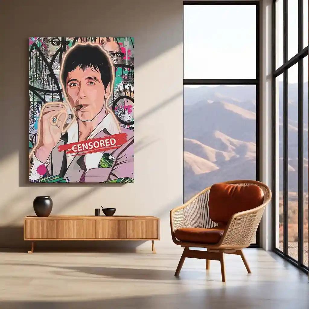 Scarface Neon LED Frame | Tony Montana Wall Art | Mafia Attitude Decor - TURTLEWINGS
