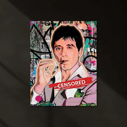 Scarface Neon LED Frame | Tony Montana Wall Art | Mafia Attitude Decor - TURTLEWINGS