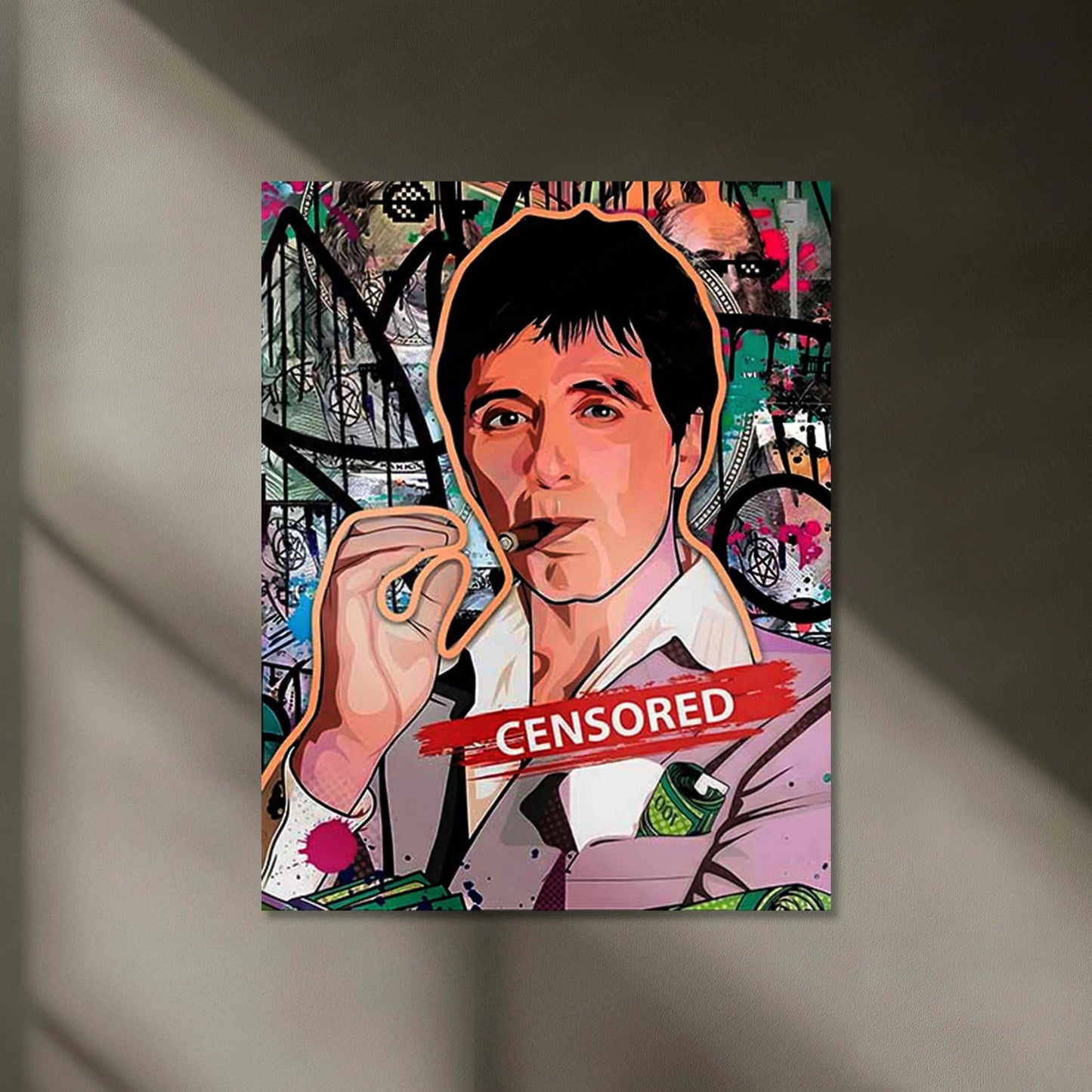 Scarface Neon LED Frame | Tony Montana Wall Art | Mafia Attitude Decor - TURTLEWINGS