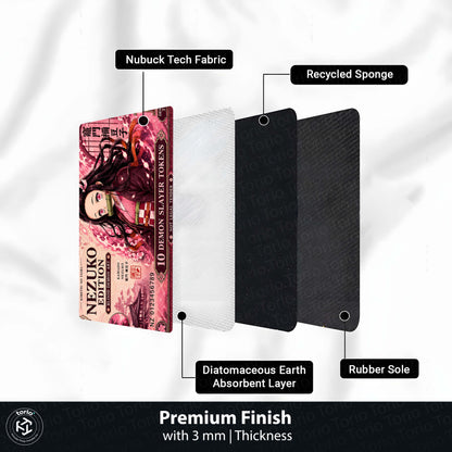 Demon Slayer Nezuko Kamado Flat Rug | Japanese Anime Currency Note Design | Premium Anti-Slip Flat Rug