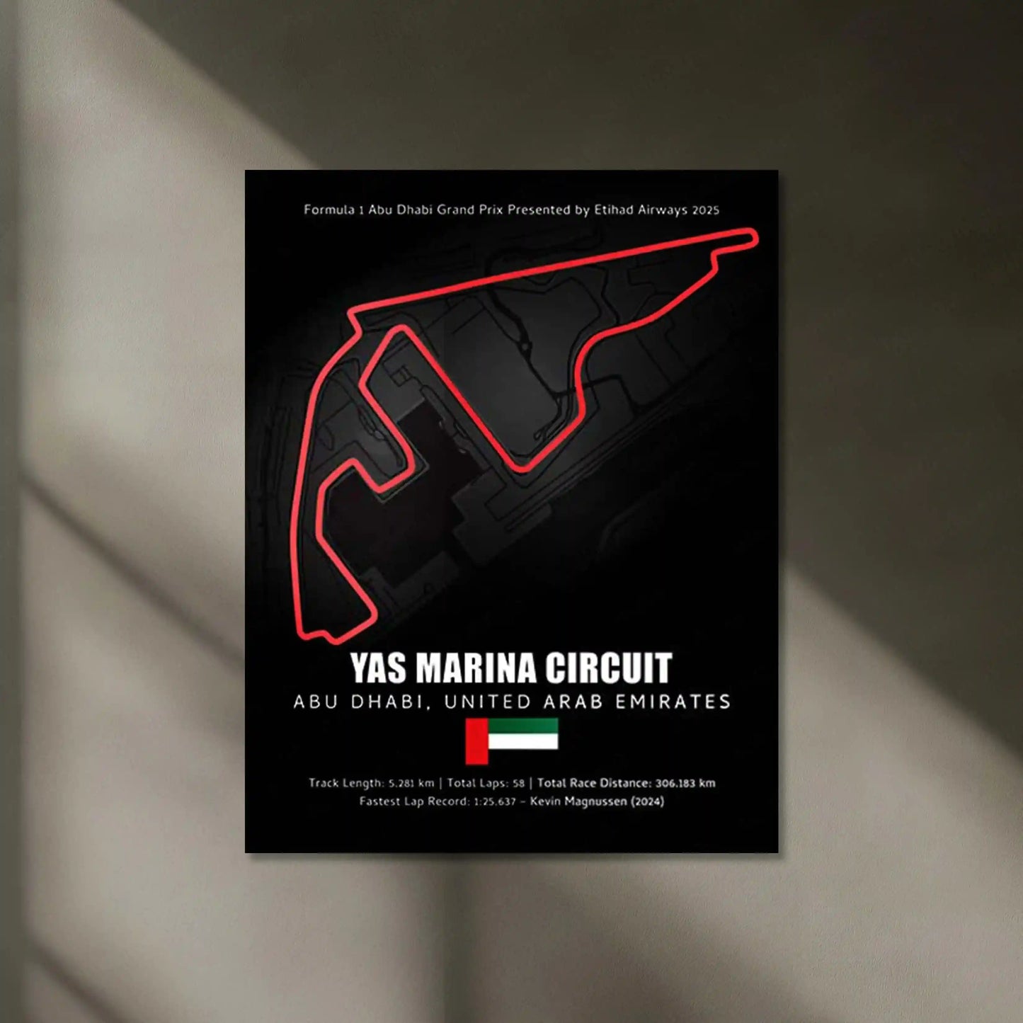 LED | 🏁 Yas Marina Circuit Neon LED Metal Poster – Glowing Abu Dhabi F1 Track Wall Art - TURTLEWINGS
