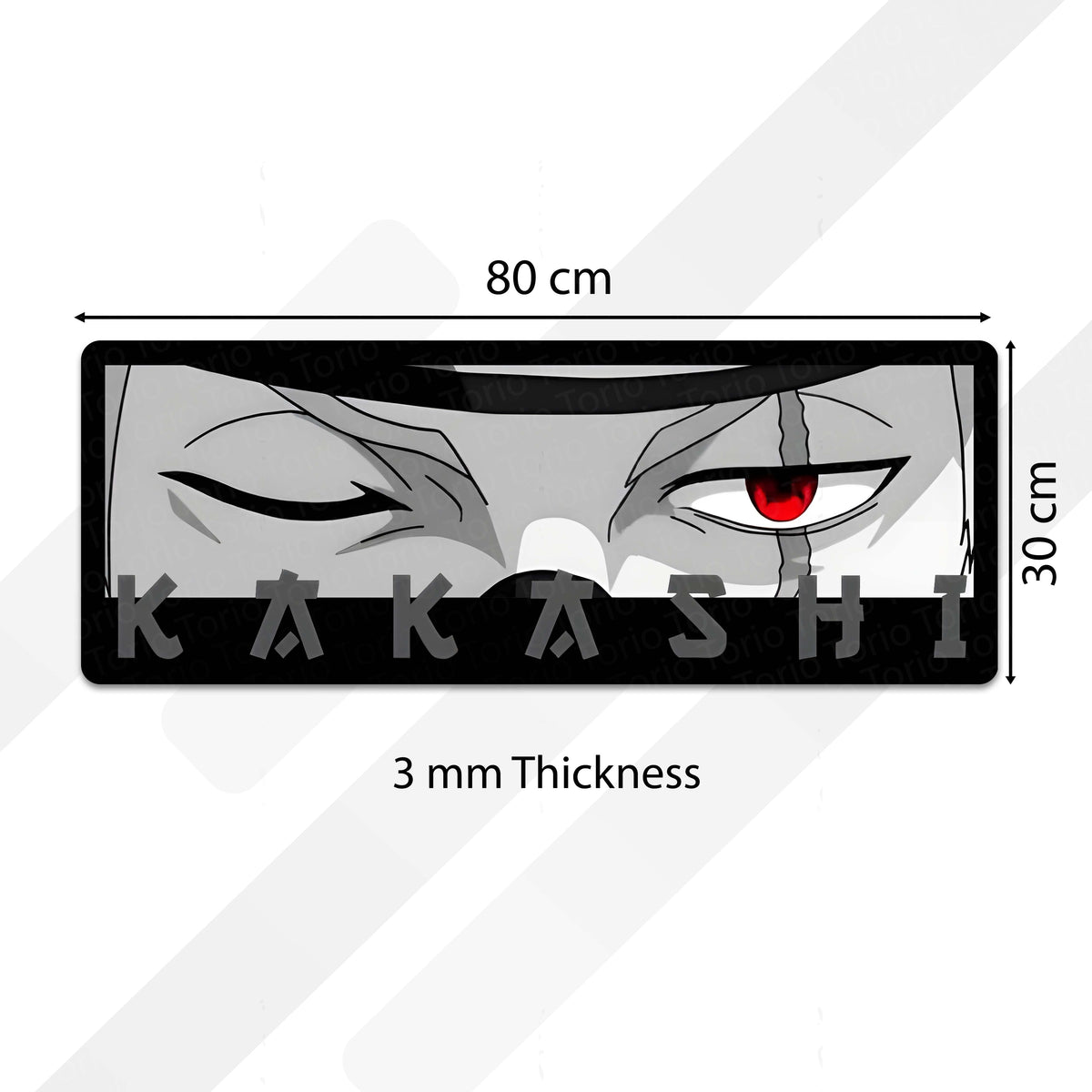 Naruto Kakashi Sharingan Eye Floor Mat | Dark Anime Eye Art Flat Rug | Anti-Slip 3mm Absorbent Floor Mat for Bathroom, Bedroom, Gaming Room & Otaku Decor