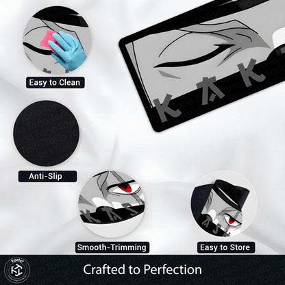Naruto Kakashi Sharingan Eye Floor Mat | Dark Anime Eye Art Flat Rug | Anti-Slip 3mm Absorbent Floor Mat for Bathroom, Bedroom, Gaming Room & Otaku Decor