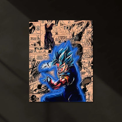 Dragon Ball Z Neon LED Frame | Super Saiyan Blue Warrior Wall Art | Anime Power Decor - TURTLEWINGS