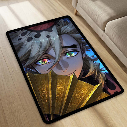 Upper Moon Demon Area Flat Rug | Anime Villain Area Flat Rug | Premium Manga-Inspired Gaming & Bedroom Decor Flat Rug