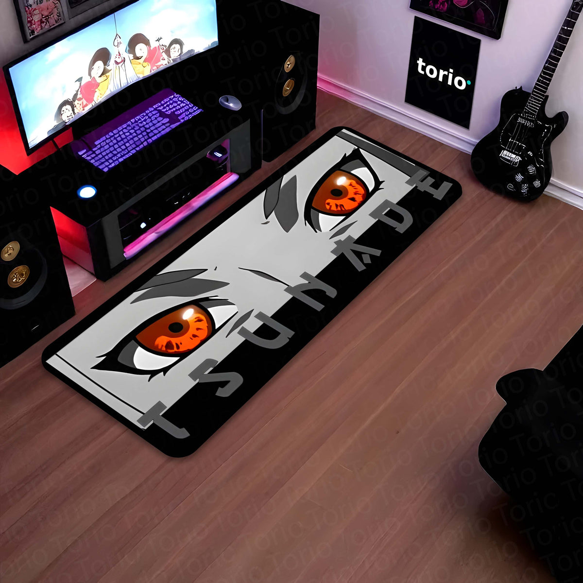 Tsunade Senju Eye Anime Floor Mat | Anti-Slip Printed Flat Rug for Bedroom, Gaming Room & Anime Decor | TORIO