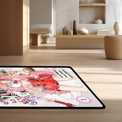 One Piece Manga Collage Floor Mat | Luffy Straw Hat Pirates Anime Flat Rug | Anti-Slip 3mm Absorbent Floor Mat for Gaming Room, Bedroom & Otaku Setup
