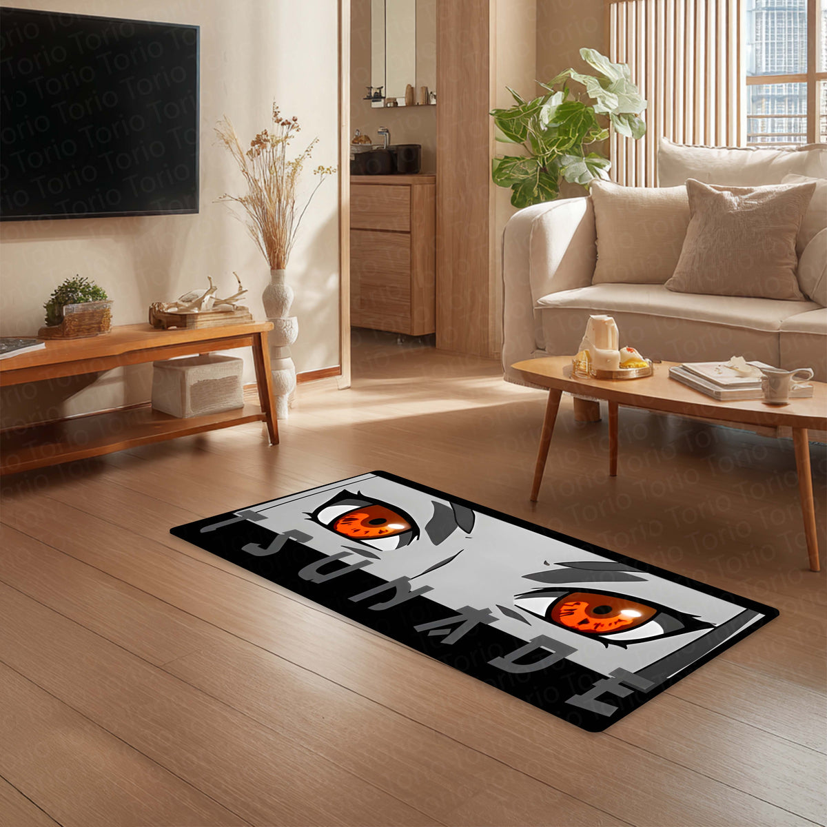Tsunade Senju Eye Anime Floor Mat | Anti-Slip Printed Flat Rug for Bedroom, Gaming Room & Anime Decor | TORIO