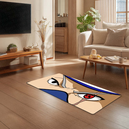 Kakashi Hatake Sharingan Eye Anime Floor Mat | Anti-Slip Printed Flat Rug for Bedroom, Gaming Room & Anime Decor | TORIO
