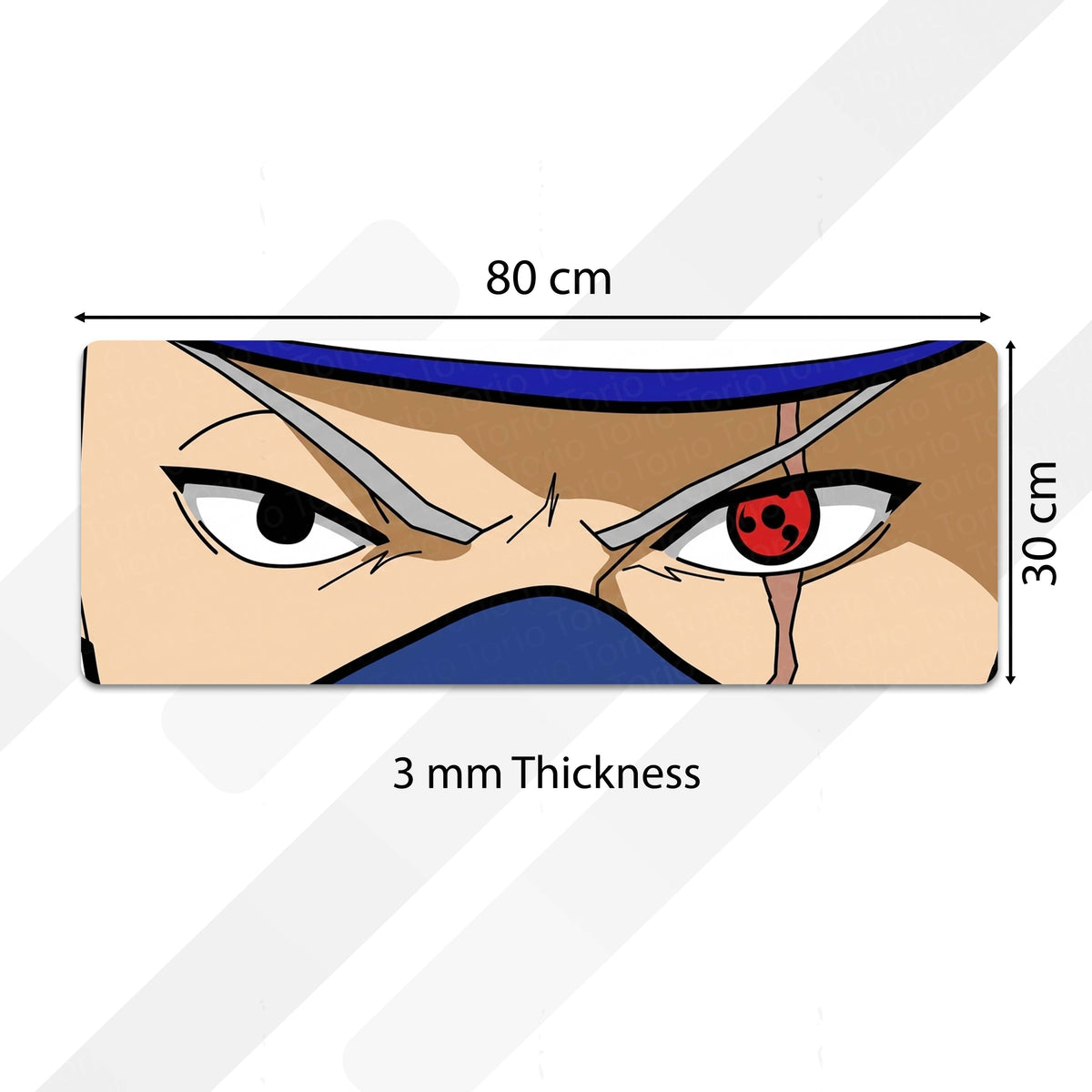 Kakashi Hatake Sharingan Eye Anime Floor Mat | Anti-Slip Printed Flat Rug for Bedroom, Gaming Room & Anime Decor | TORIO