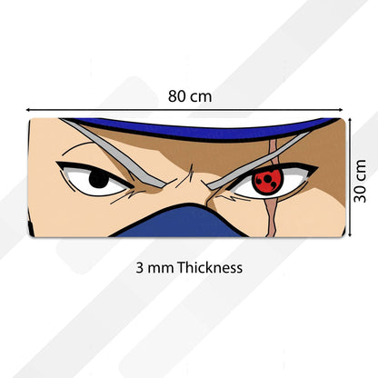 Kakashi Hatake Sharingan Eye Anime Floor Mat | Anti-Slip Printed Flat Rug for Bedroom, Gaming Room & Anime Decor | TORIO