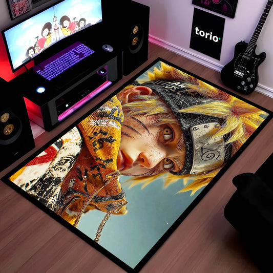 Naruto Uzumaki Sage Mode Area Flat Rug | Naruto Anime Area Flat Rug | Premium Anime Gaming Room Decor Flat Rug