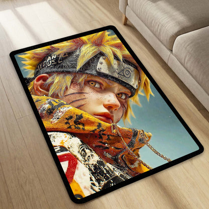 Naruto Uzumaki Sage Mode Area Flat Rug | Naruto Anime Area Flat Rug | Premium Anime Gaming Room Decor Flat Rug