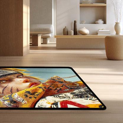 Naruto Uzumaki Sage Mode Area Flat Rug | Naruto Anime Area Flat Rug | Premium Anime Gaming Room Decor Flat Rug