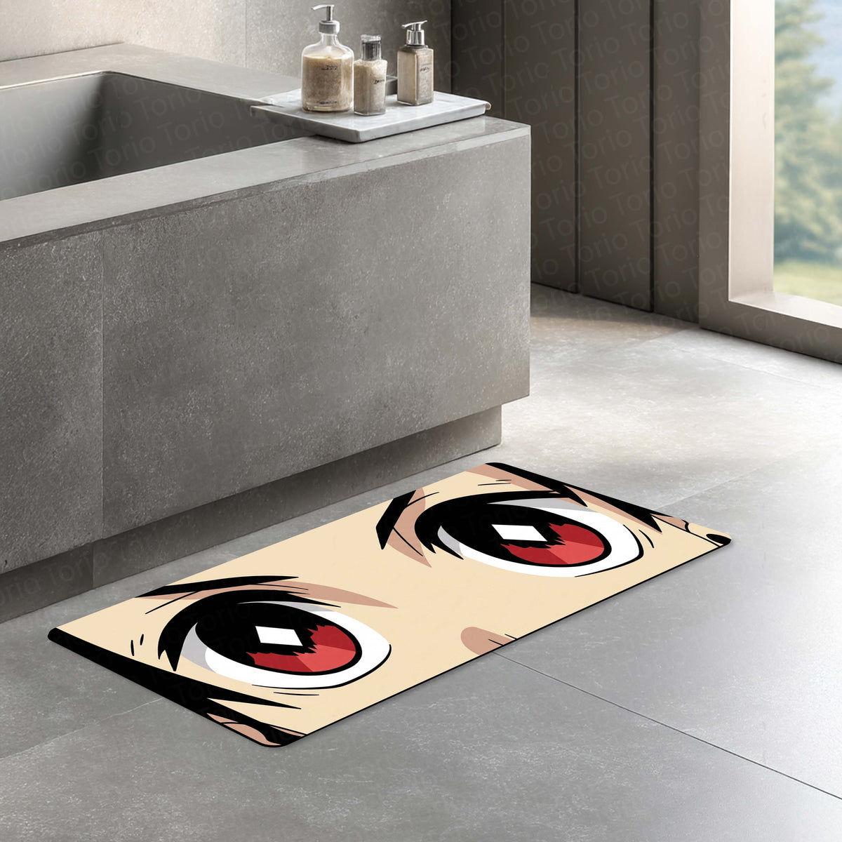 Spy × Family Anya Eyes Floor Mat | Anime Cute Eye Art Flat Rug | Anti-Slip 3mm Absorbent Floor Mat for Bedroom, Gaming Room, Bathroom & Otaku Decor
