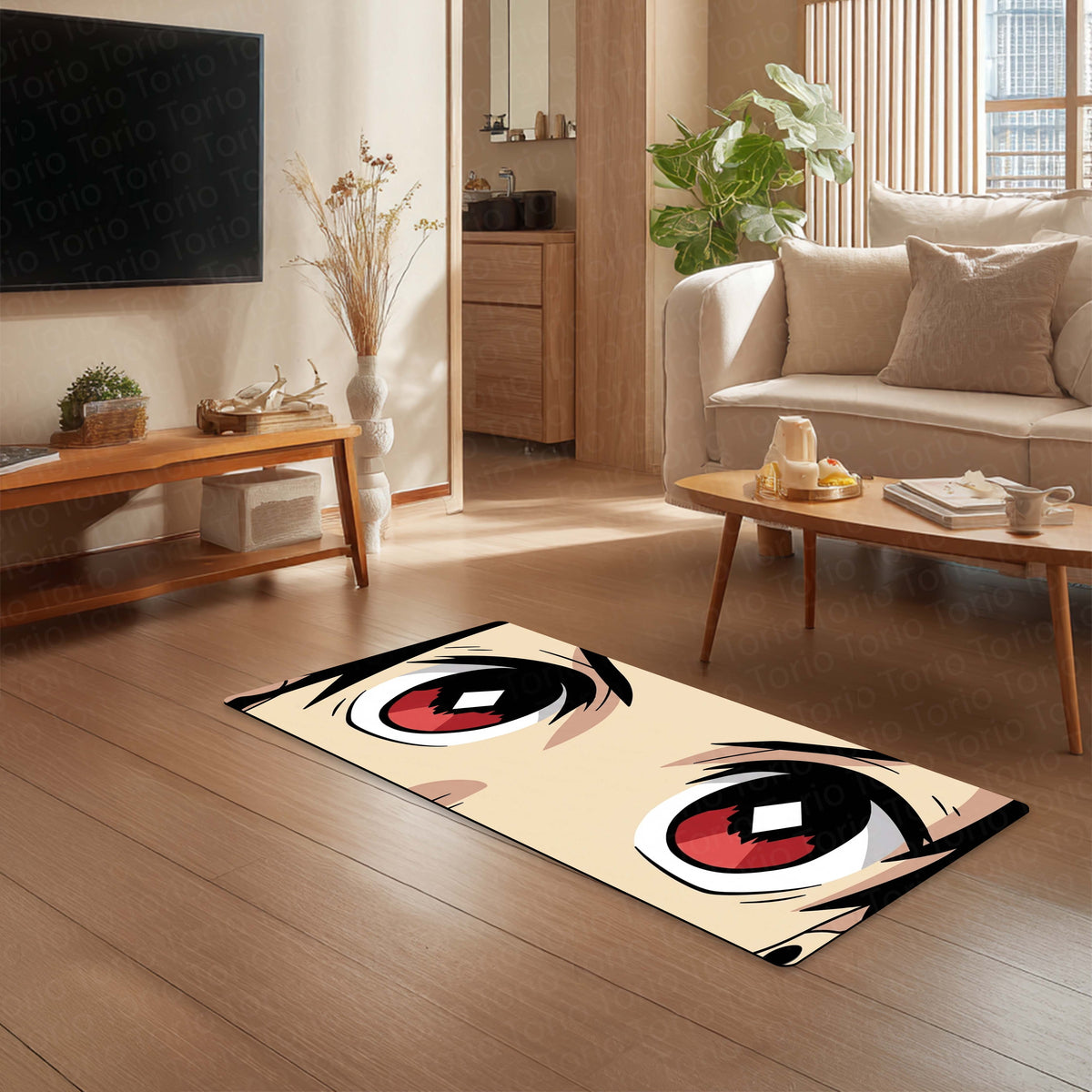 Spy × Family Anya Eyes Floor Mat | Anime Cute Eye Art Flat Rug | Anti-Slip 3mm Absorbent Floor Mat for Bedroom, Gaming Room, Bathroom & Otaku Decor
