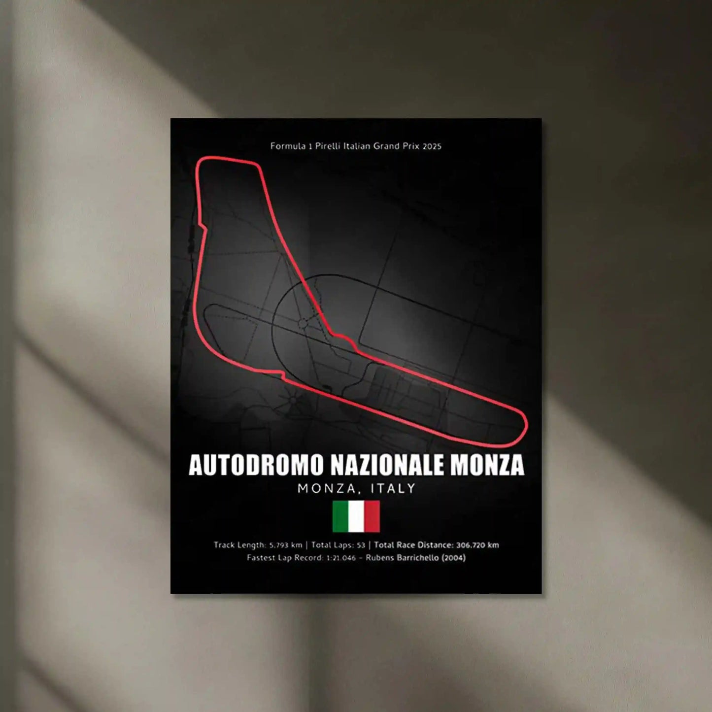 LED | 🇮🇹 Monza Circuit Neon LED Metal Poster – Glowing Temple of Speed Wall Art (Italy F1 Track) - TURTLEWINGS