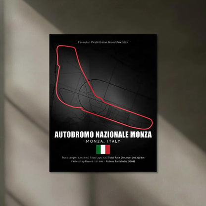 LED | 🇮🇹 Monza Circuit Neon LED Metal Poster – Glowing Temple of Speed Wall Art (Italy F1 Track) - TURTLEWINGS