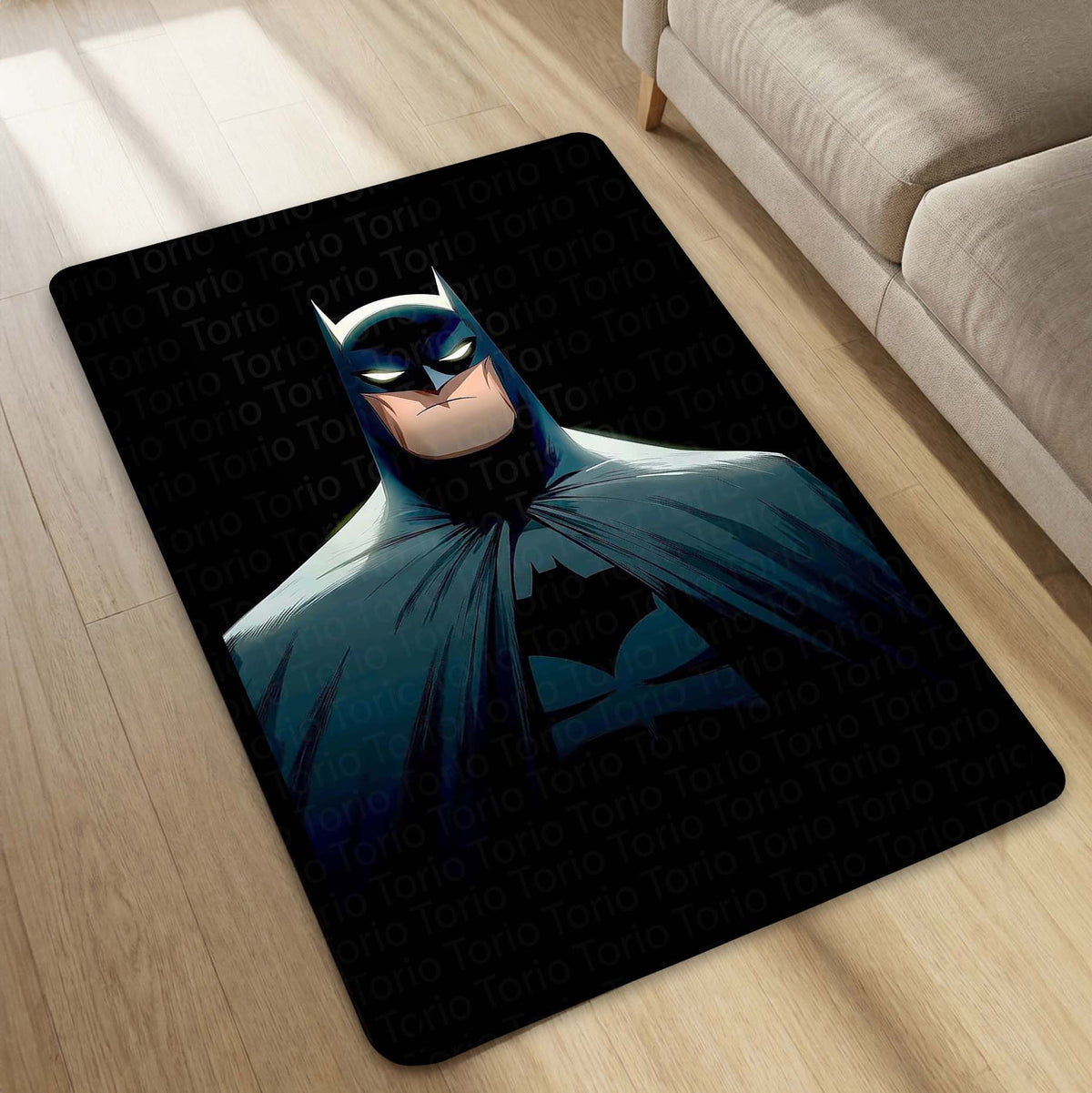 Batman Dark Knight Area Flat Rug | Batman Superhero Area Flat Rug | Premium DC-Inspired Gaming Room Decor Flat Rug