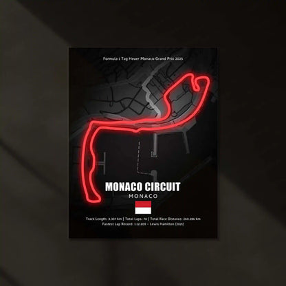 LED | 🏎️ Monza Circuit Neon LED Metal Poster – Glowing Temple of Speed Wall Art - TURTLEWINGS